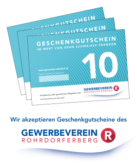 Aufkleber Annahmestelle Geschenkgutscheine GVRB